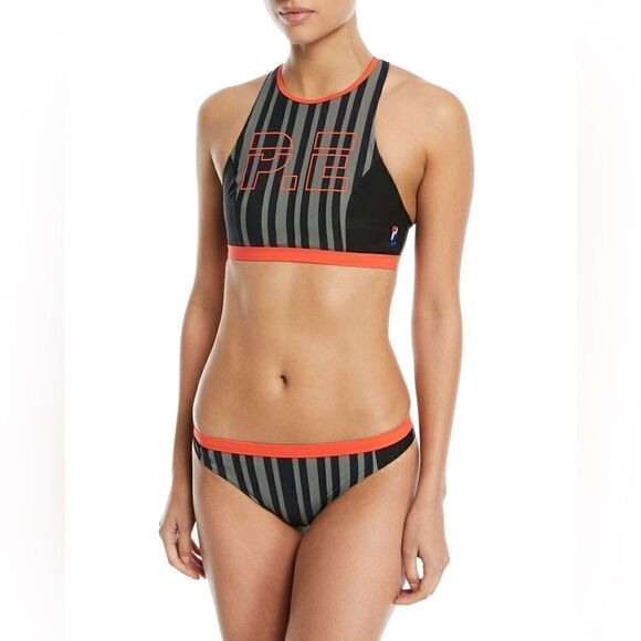 PE Nation
Back Paddle Cross-Back Striped Two-Piece Bikini NWT - Picture 1 of 9